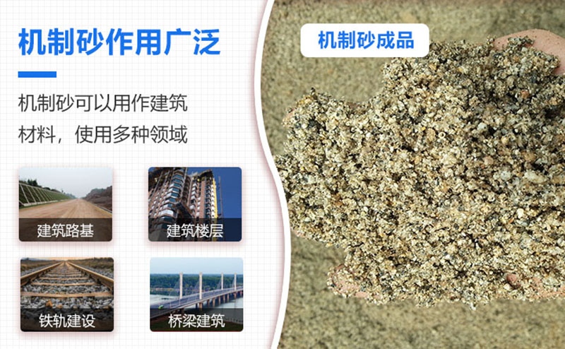 機(jī)制砂品級越來越高，用途也越來越廣泛